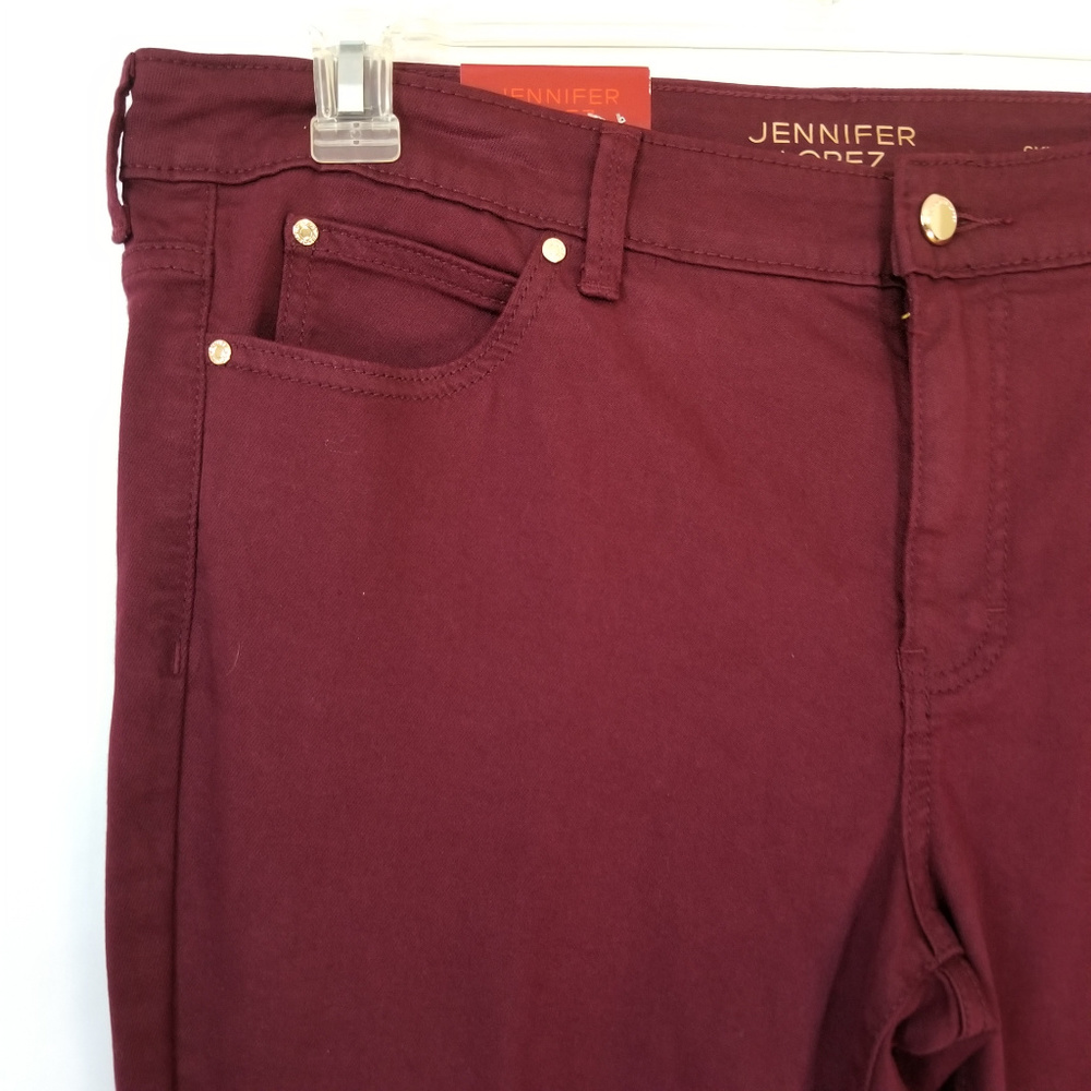 Plus Size Jennifer Lopez Skinny Jeans Dark Red - Picture 4 of 8